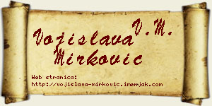 Vojislava Mirković vizit kartica